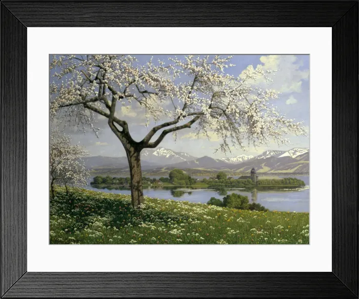 Framed Print : Bavarian Landscape in Spring, Philipp Graf, 20th century. Artist: Philipp Graf Framed Print : Bavarian Landscape in Spring, Philipp Graf, 20th century. Artist: Philipp Graf