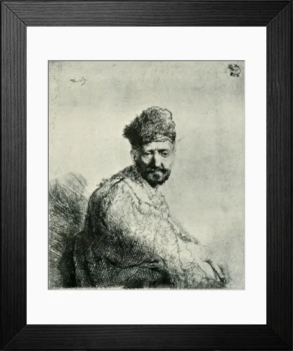 Framed Print : Bearded man in a furred oriental cap and robe: the artists father, 1631, (1906) Framed Print : Bearded man in a furred oriental cap and robe: the artists father, 1631, (1906)