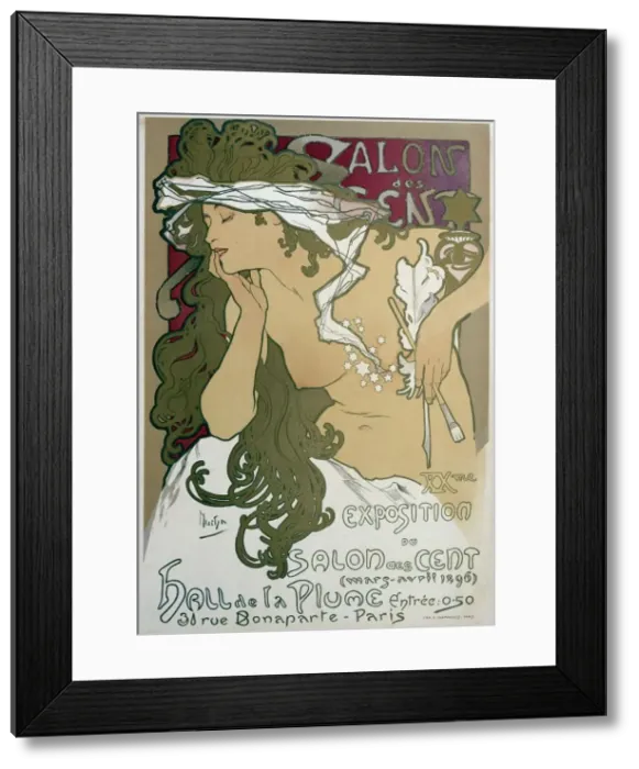 Framed Print : Poster for the XXth Exposition in the Salon des Cent, Paris, France, 1896. Artist Framed Print : Poster for the XXth Exposition in the Salon des Cent, Paris, France, 1896. Artist