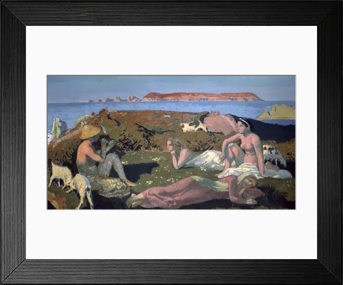 Framed Print : The Green Beach, Perros Guirec, 1909. Artist: Maurice Denis