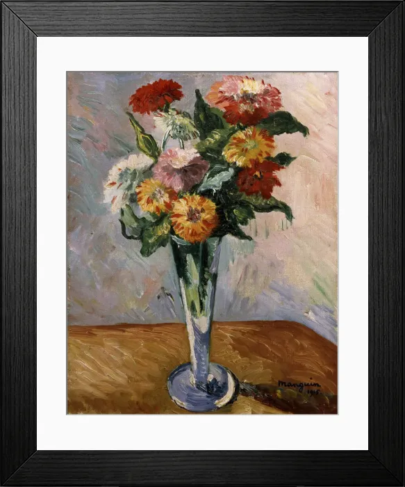 Framed Print : Flowers, 1915. Artist: Henri Manguin Framed Print : Flowers, 1915. Artist: Henri Manguin