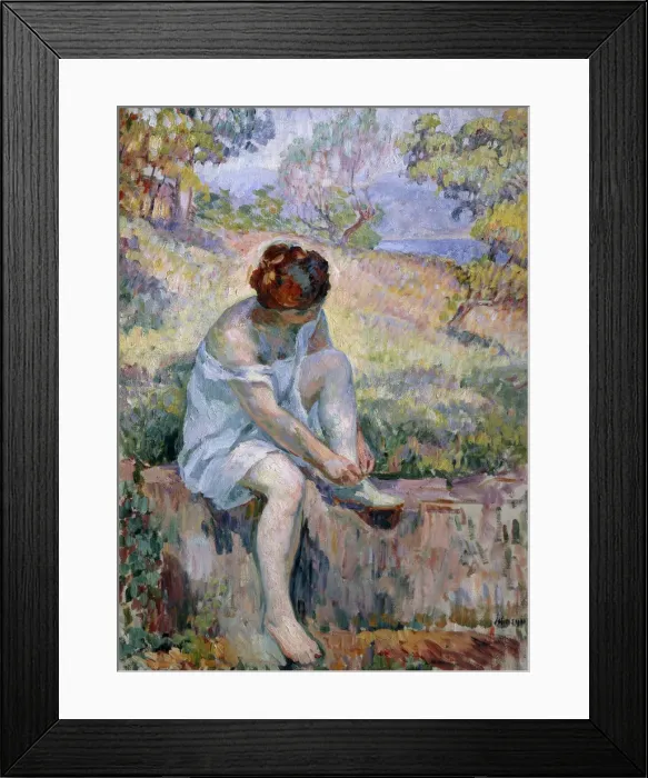 Framed Print : Before Bathing, 1906-1907. Artist: Henri Baptiste Lebasque Framed Print : Before Bathing, 1906-1907. Artist: Henri Baptiste Lebasque