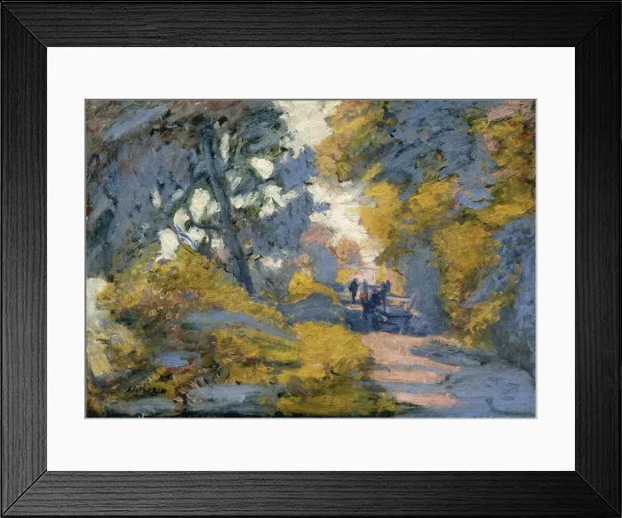 Framed Print : A Sunlit Road, late 19th or 20th century. Artist: Jules Leon Flandrin Framed Print : A Sunlit Road, late 19th or 20th century. Artist: Jules Leon Flandrin