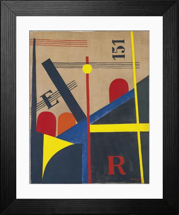 Framed Print : Large Railway Painting, 1920. Artist: Moholy-Nagy, Laszlo (1895-1946) Framed Print : Large Railway Painting, 1920. Artist: Moholy-Nagy, Laszlo (1895-1946)