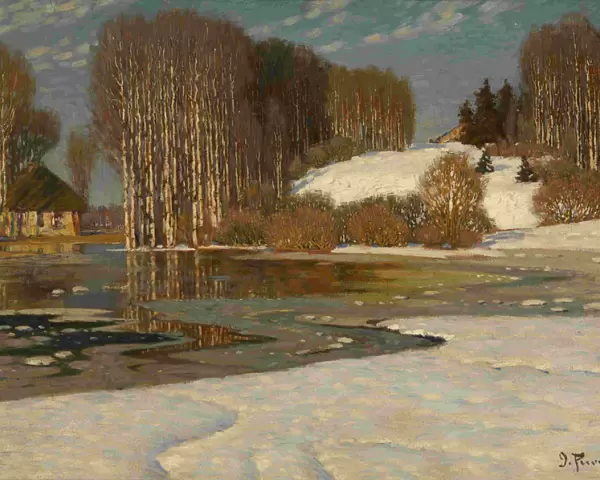 Lake in Early Spring, 1910s. Artist: Purvitis, Vilhelms (1872-1945)