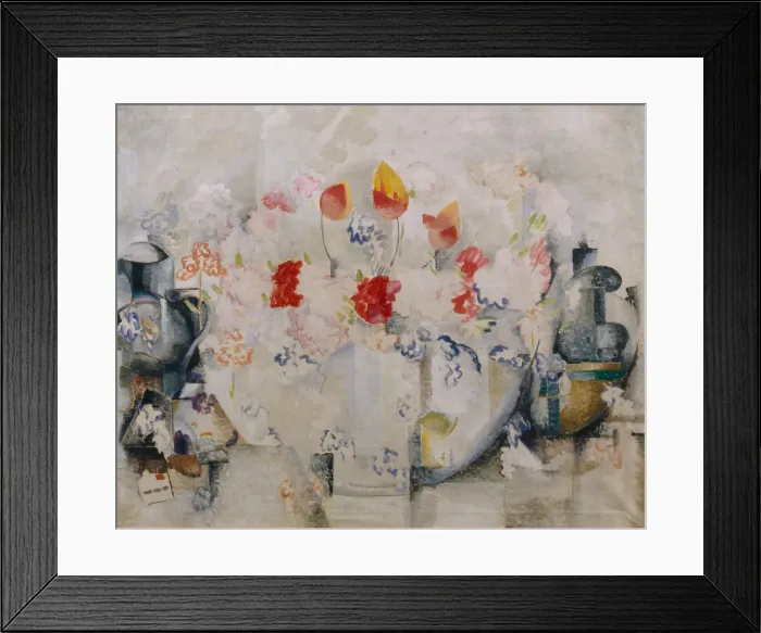 Framed Print : Vase with Flowers. Artist: Exter, Alexandra Alexandrovna (1882-1949) Framed Print : Vase with Flowers. Artist: Exter, Alexandra Alexandrovna (1882-1949)
