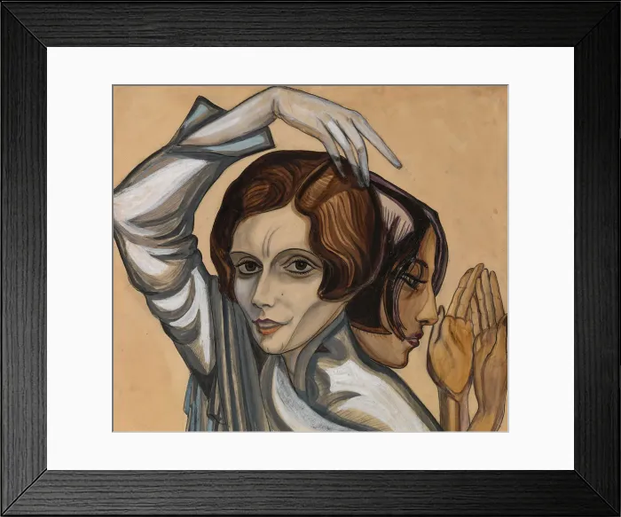 Framed Print : Portrait of Elene Komisarjevskaia-Balieff and Natalia Molostova. Artist: Sudeykin Framed Print : Portrait of Elene Komisarjevskaia-Balieff and Natalia Molostova. Artist: Sudeykin