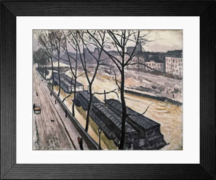 Framed Print : Paris in winter. Quai Bourbon, 1907. Artist: Albert Marquet Framed Print : Paris in winter. Quai Bourbon, 1907. Artist: Albert Marquet