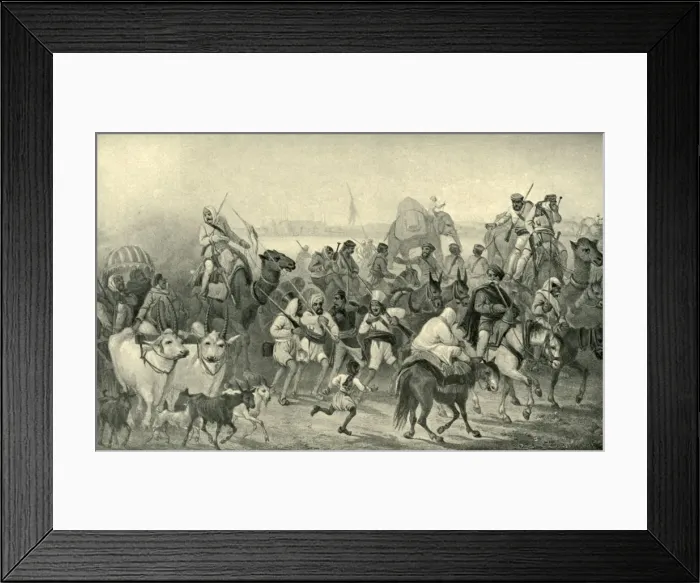 Framed Print : Native Auxiliaries Hurrying to Delhi, c1850s, (1901). Creator: George Francklin Atkinson Framed Print : Native Auxiliaries Hurrying to Delhi, c1850s, (1901). Creator: George Francklin Atkinson