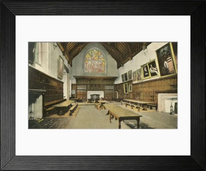 Framed Print : The Dining Room, Eton College, 1910. Creator: Unknown Framed Print : The Dining Room, Eton College, 1910. Creator: Unknown
