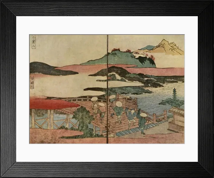 Framed Print : Mount Ogura and the Uji River, 1824, (1924). Creator: Totoya Hokkei Framed Print : Mount Ogura and the Uji River, 1824, (1924). Creator: Totoya Hokkei