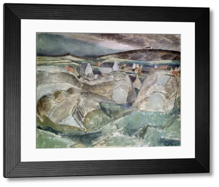 Framed Print : Village among the Rocks, c1910. Artist: Henri Victor Gabriel Le Fauconnier Framed Print : Village among the Rocks, c1910. Artist: Henri Victor Gabriel Le Fauconnier