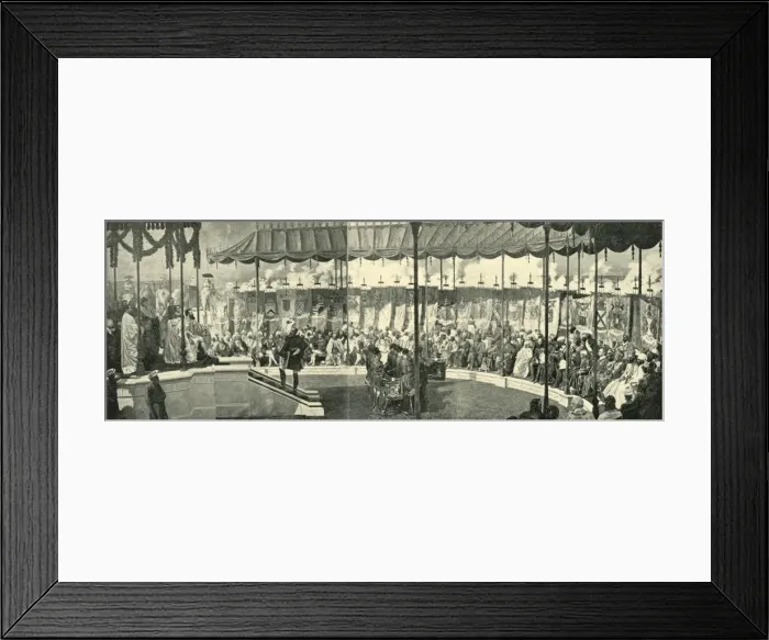 Framed Print : The Imperial Assemblage at Delhi, 1877, (1901). Creator: Frederick Hollyer Framed Print : The Imperial Assemblage at Delhi, 1877, (1901). Creator: Frederick Hollyer