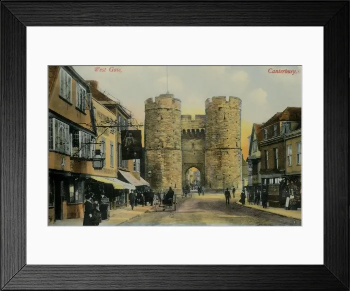 Framed Print : West Gate, Canterbury, late 19th-early 20th century. Creator: Unknown Framed Print : West Gate, Canterbury, late 19th-early 20th century. Creator: Unknown