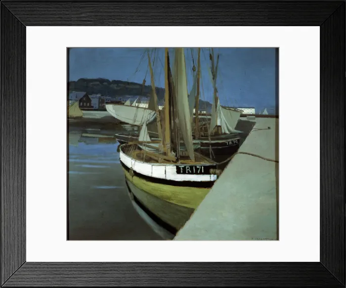Framed Print : The Harbour, 1901. Artist: Felix Edouard Vallotton Framed Print : The Harbour, 1901. Artist: Felix Edouard Vallotton