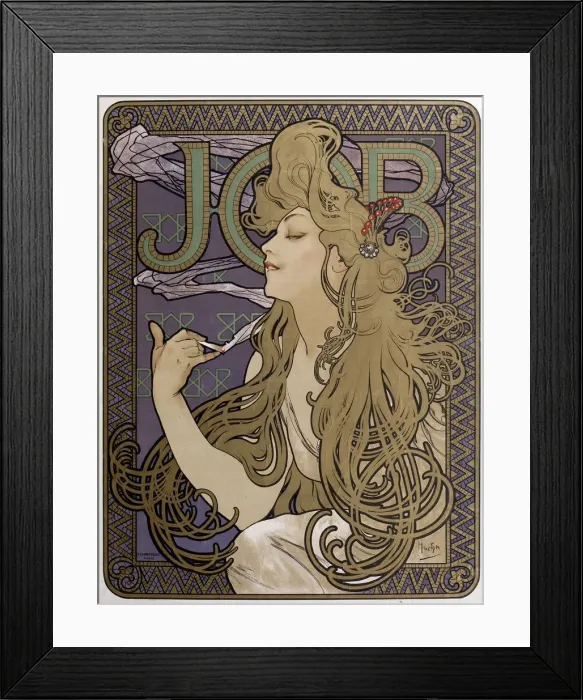Framed Print : Poster for Job tissue paper, 1897. Artist: Alphonse Mucha Framed Print : Poster for Job tissue paper, 1897. Artist: Alphonse Mucha