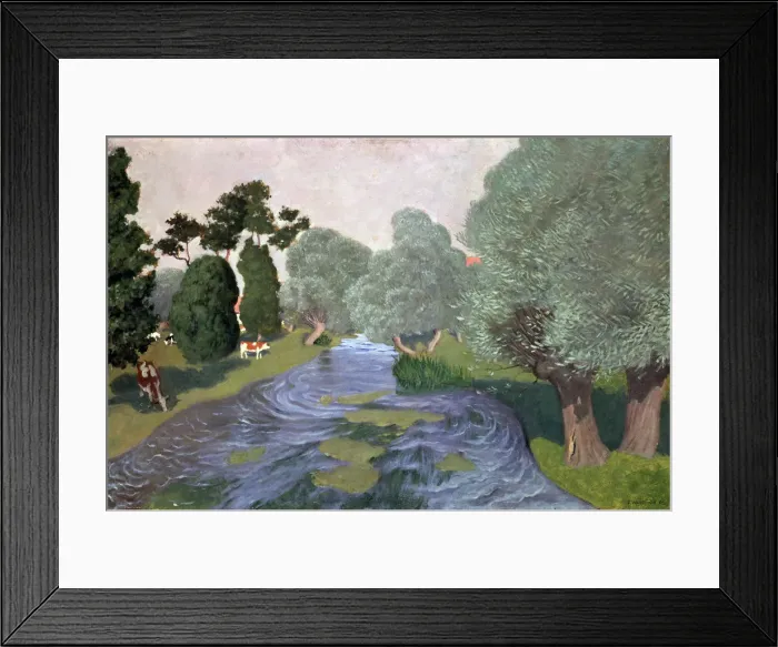 Framed Print : Landscape in the Normandy, Arques-la-Bataille, 1903. Artist: Felix Edouard Vallotton Framed Print : Landscape in the Normandy, Arques-la-Bataille, 1903. Artist: Felix Edouard Vallotton