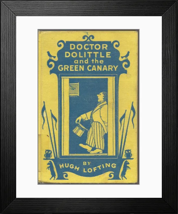 Framed Print : Book Cover for Doctor Dolittle and the Green Canary by Hugh Lofting, 1940s. Artist: Lofting Framed Print : Book Cover for Doctor Dolittle and the Green Canary by Hugh Lofting, 1940s. Artist: Lofting