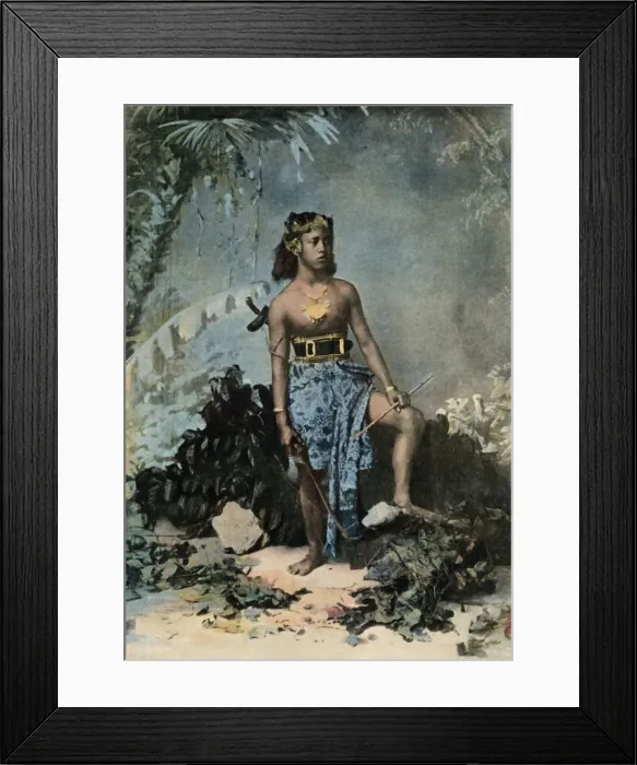 Framed Print : Jeune Fille De Samoa, (Young Samoan Girl), 1900. Creator: Unknown Framed Print : Jeune Fille De Samoa, (Young Samoan Girl), 1900. Creator: Unknown
