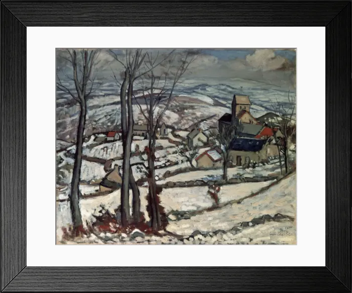 Framed Print : Village at Morvan under Snow, 1910-1911 Framed Print : Village at Morvan under Snow, 1910-1911