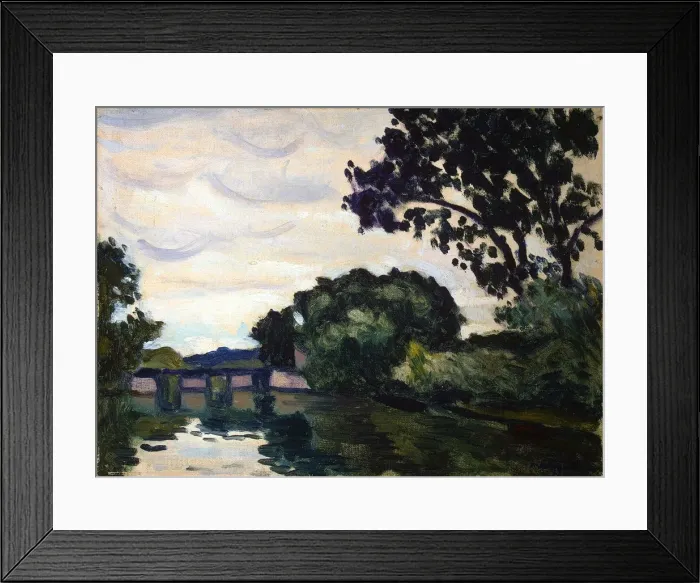 Framed Print : Landscape with a Bridge, c1917 Framed Print : Landscape with a Bridge, c1917