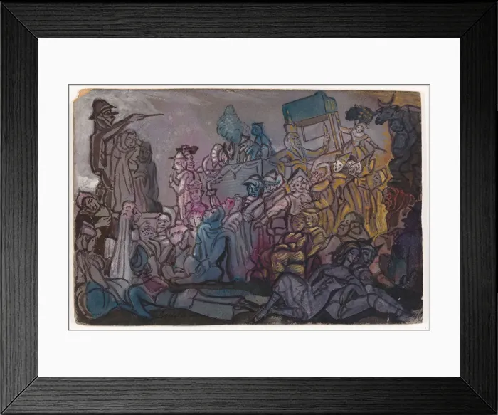 Framed Print : Stage design for the ballet Petrushka by I. Stravinsky. Artist: Sudeykin, Sergei Yurievich Framed Print : Stage design for the ballet Petrushka by I. Stravinsky. Artist: Sudeykin, Sergei Yurievich