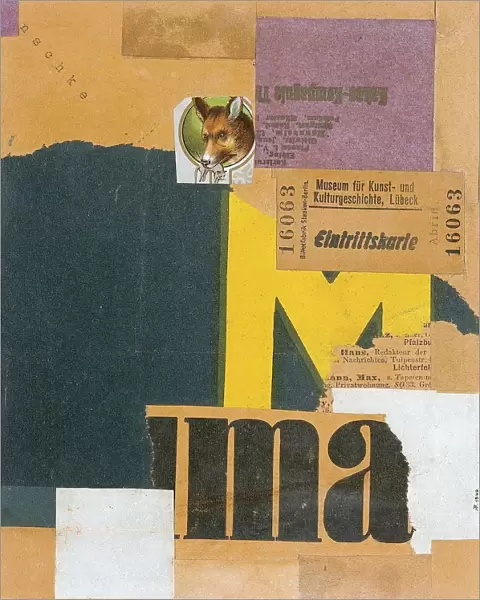 Entrance Ticket (Mz 456), 1922. Artist: Schwitters, Kurt (1887-1948)