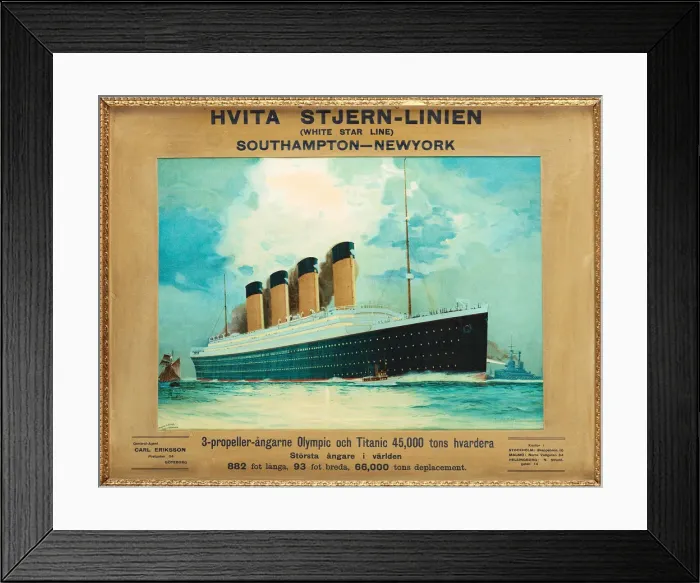 Framed Print : Titanic & Olympic, c. 1911. Artist: Mann, James Scrimgeour (1883-1946) Framed Print : Titanic & Olympic, c. 1911. Artist: Mann, James Scrimgeour (1883-1946)