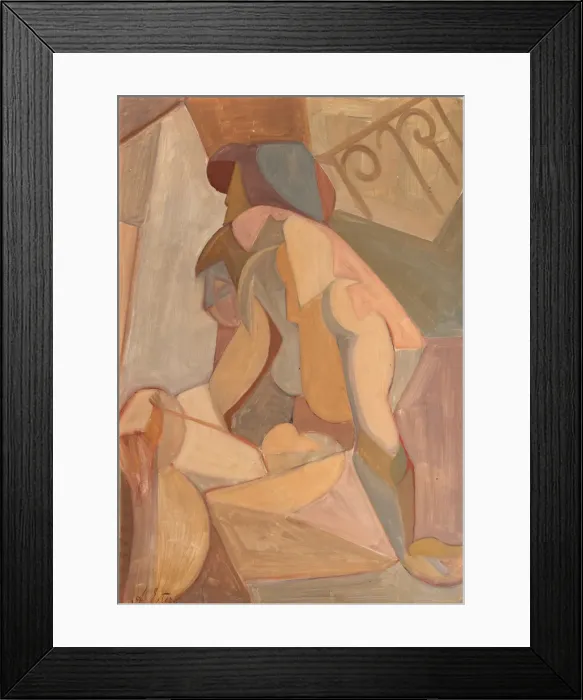 Framed Print : Two Figures, End 1920s. Artist: Exter, Alexandra Alexandrovna (1882-1949) Framed Print : Two Figures, End 1920s. Artist: Exter, Alexandra Alexandrovna (1882-1949)