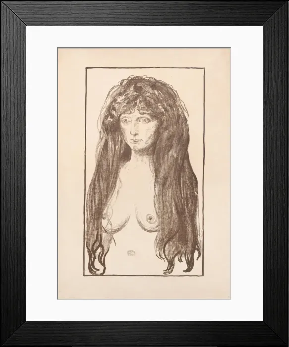 Framed Print : The Sin, 1902. Artist: Munch, Edvard (1863-1944) Framed Print : The Sin, 1902. Artist: Munch, Edvard (1863-1944)