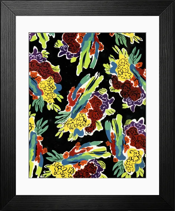 Framed Print : Decorative Composition, Individual flowers, C1900-1949. Artist: Alexandra Exter Framed Print : Decorative Composition, Individual flowers, C1900-1949. Artist: Alexandra Exter