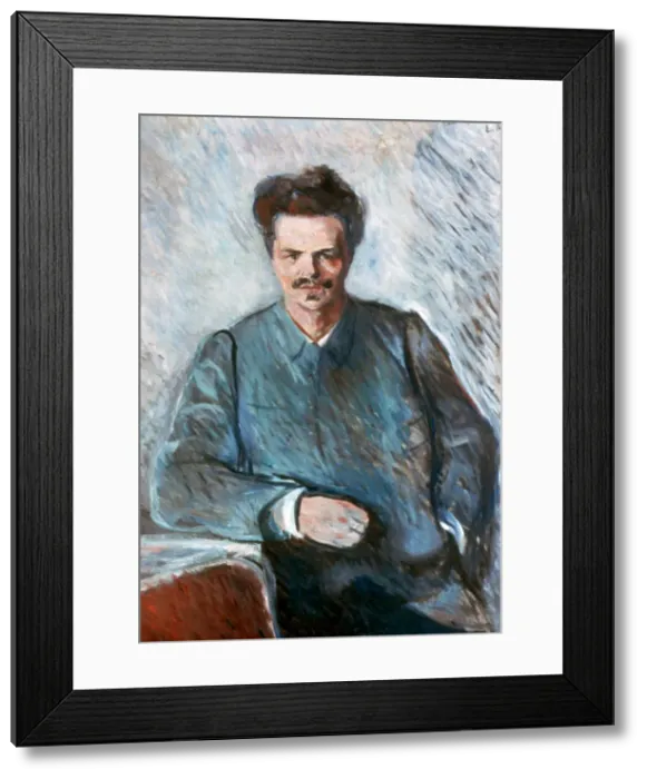 Framed Print : August Strindberg, 1892. Artist: Edvard Munch Framed Print : August Strindberg, 1892. Artist: Edvard Munch