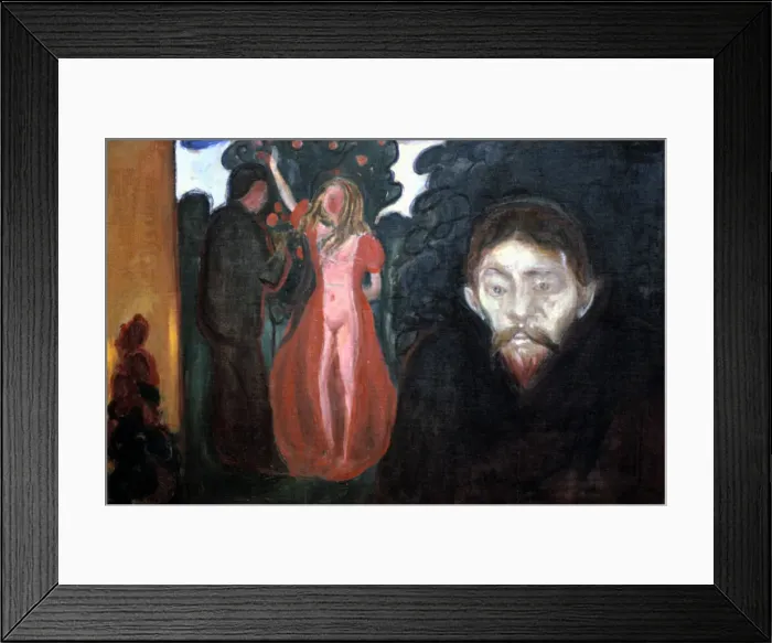Framed Print : Jealousy, 1895. Artist: Edvard Munch Framed Print : Jealousy, 1895. Artist: Edvard Munch