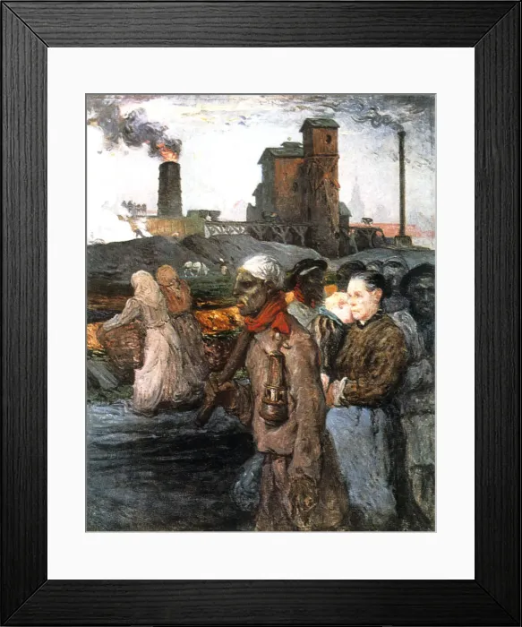 Framed Print : The Miners, c1920. Artist: Jules Besson Framed Print : The Miners, c1920. Artist: Jules Besson
