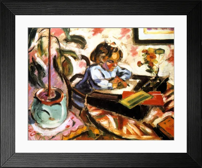 Framed Print : Little Schoolgirl, 1907. Artist: Henri Victor Gabriel Le Fauconnier Framed Print : Little Schoolgirl, 1907. Artist: Henri Victor Gabriel Le Fauconnier