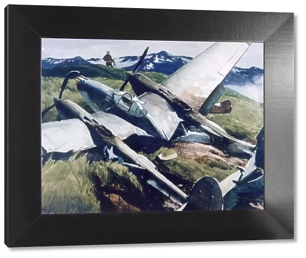 Crash Landing, Aleutians, 1943. Artist: Ogden Minton Pleissner
