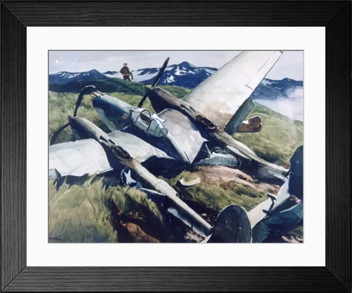 Framed Print : Crash Landing, Aleutians, 1943. Artist: Ogden Minton Pleissner Framed Print : Crash Landing, Aleutians, 1943. Artist: Ogden Minton Pleissner