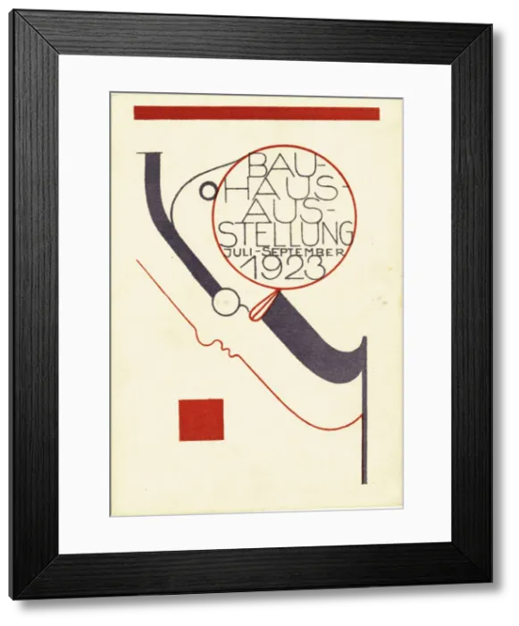 Framed Print : Bauhaus exhibition. Postcard, 1923. Creator: Schlemmer, Oskar (1888-1943) Framed Print : Bauhaus exhibition. Postcard, 1923. Creator: Schlemmer, Oskar (1888-1943)
