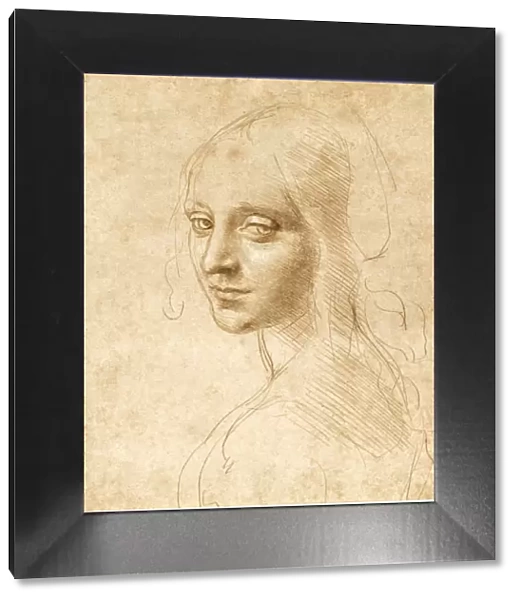 Head and shoulders of a girl, c. 1490. Creator: Leonardo da Vinci (1452-1519)