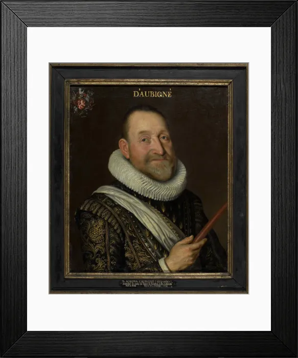 Framed Print : Portrait of Theodore Agrippa, chevalier d Aubigne (1552-1630), First third of 17th cen Framed Print : Portrait of Theodore Agrippa, chevalier d Aubigne (1552-1630), First third of 17th cen