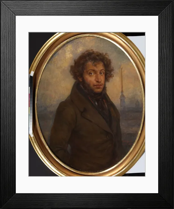 Framed Print : Portrait of the poet Alexander Sergeyevich Pushkin (1799-1837), 1938. Creator: Platunov Framed Print : Portrait of the poet Alexander Sergeyevich Pushkin (1799-1837), 1938. Creator: Platunov