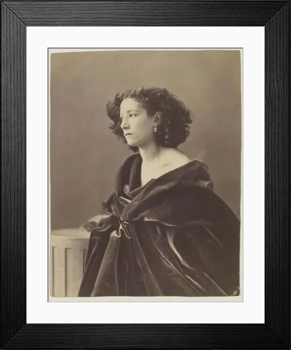 Framed Print : Portrait of Sarah Bernhardt (1844-1923), 1864. Creator: Nadar, Gaspard-Felix (1820-1910) Framed Print : Portrait of Sarah Bernhardt (1844-1923), 1864. Creator: Nadar, Gaspard-Felix (1820-1910)