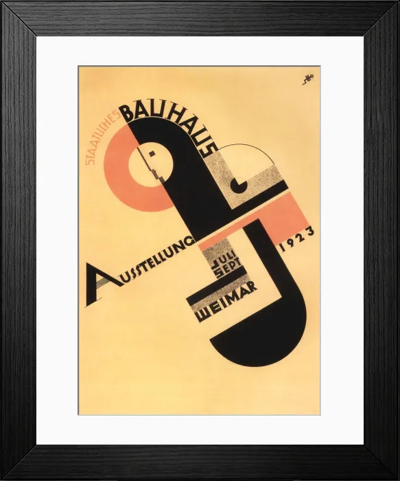 Framed Print : Bauhaus exhibition. Postcard, 1923. Creator: Schmidt, Joost (1893-1948) Framed Print : Bauhaus exhibition. Postcard, 1923. Creator: Schmidt, Joost (1893-1948)