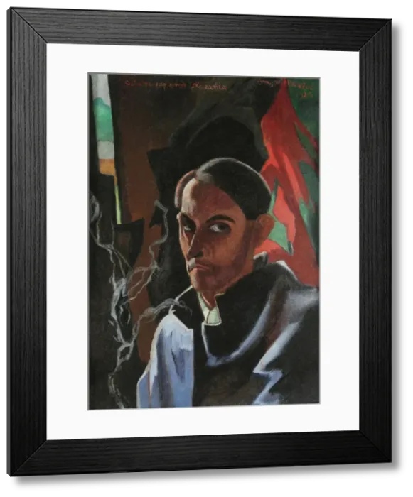 Framed Print : The Last Cigarette of the Condemned (Self-Portrait), 1924. Creator: Witkacy (Witkiewicz) Framed Print : The Last Cigarette of the Condemned (Self-Portrait), 1924. Creator: Witkacy (Witkiewicz)