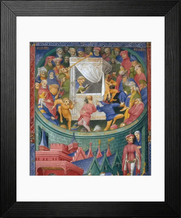 Framed Print : Representation d acteurs, mimes et jongleurs Framed Print : Representation d acteurs, mimes et jongleurs