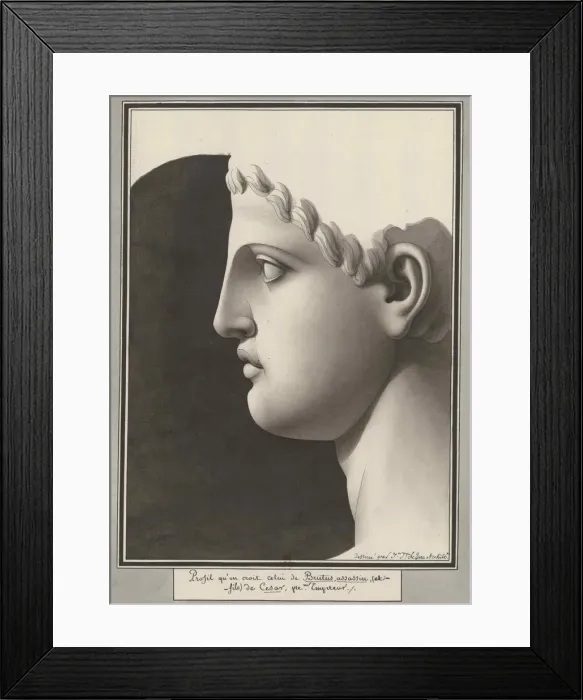 Framed Print : Brutus assassin en fils de Cesar. Creator: Lequeu, Jean-Jacques (1757-1826) Framed Print : Brutus assassin en fils de Cesar. Creator: Lequeu, Jean-Jacques (1757-1826)