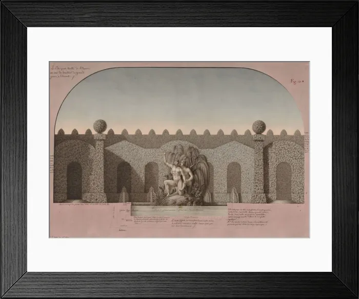 Framed Print : Bosquet de l Aurore. Creator: Lequeu, Jean-Jacques (1757-1826) Framed Print : Bosquet de l Aurore. Creator: Lequeu, Jean-Jacques (1757-1826)