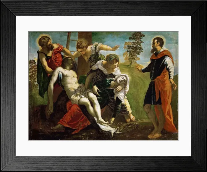 Framed Print : The Descent from the Cross, c. 1548. Creator: Tintoretto, Jacopo (1518-1594) Framed Print : The Descent from the Cross, c. 1548. Creator: Tintoretto, Jacopo (1518-1594)