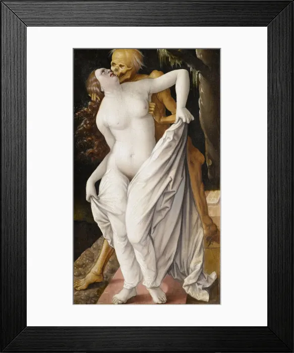 Framed Print : The death and the wife, ca 1521-1525. Creator: Baldung (Baldung Grien), Hans (1484-1545) Framed Print : The death and the wife, ca 1521-1525. Creator: Baldung (Baldung Grien), Hans (1484-1545)