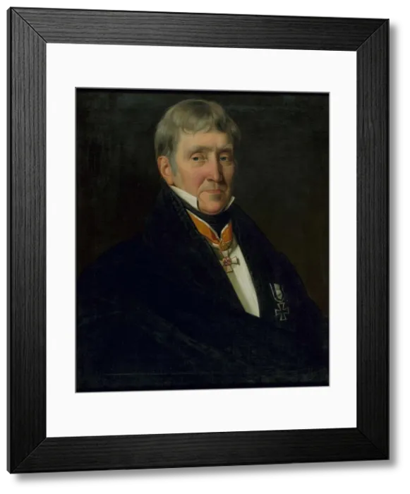 Framed Print : Portrait of Franz Gerhard Wegeler (1765-1848), 1839. Creator: Richter, Johann Heinrich (1803-1845) Framed Print : Portrait of Franz Gerhard Wegeler (1765-1848), 1839. Creator: Richter, Johann Heinrich (1803-1845)